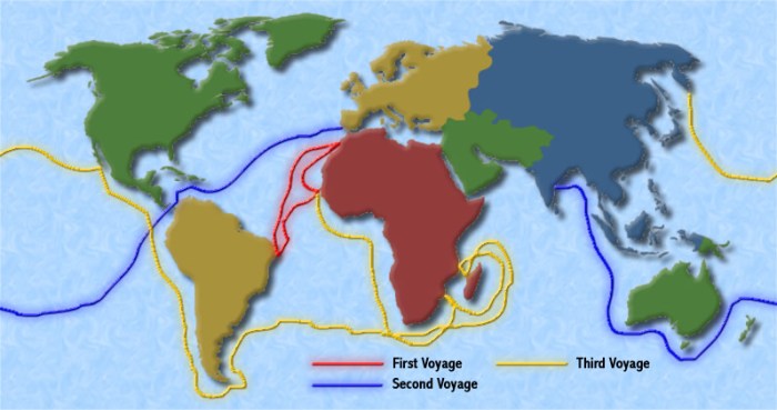 Map of bartolomeu dias voyage