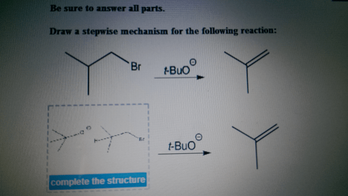 Draw a stepwise mechanism for the following reaction: